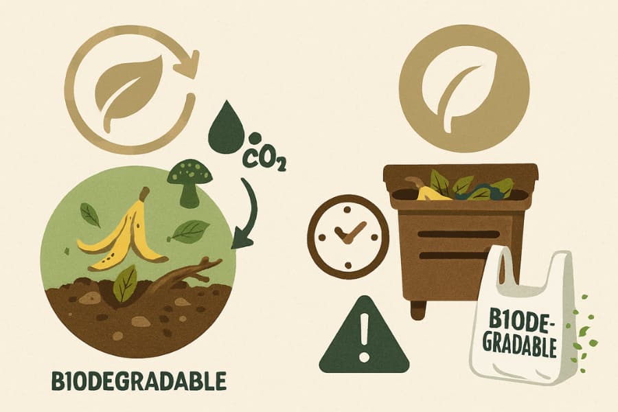 Ảnh: Cách tránh nhầm lẫn nhựa sinh học với nhựa thông thường